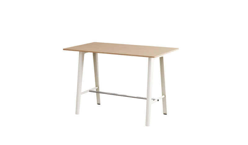 Table haute New Modern, 105 cm, 6 personnes - 160x95 cm, blanc crème