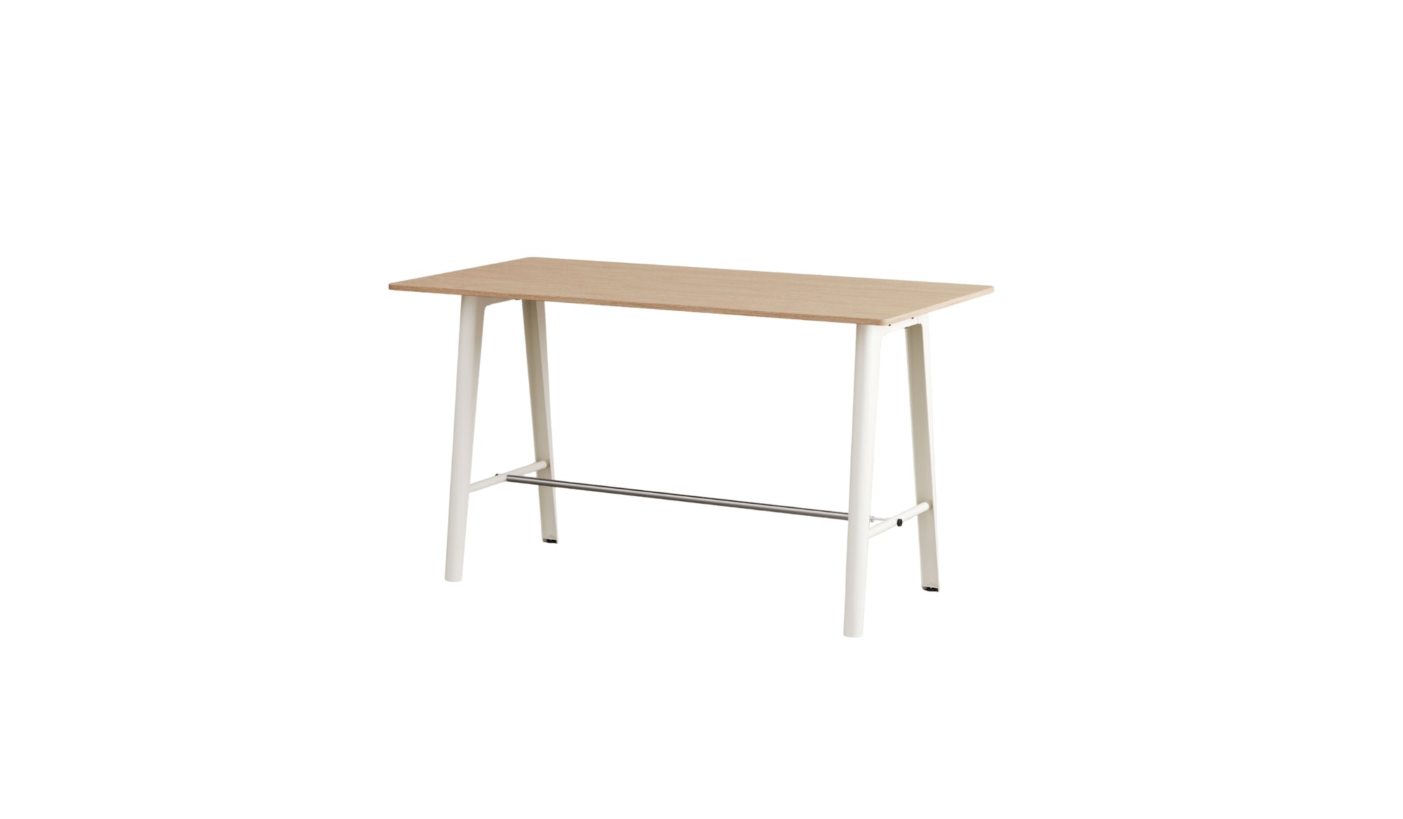 Table haute New Modern, 90 cm, 6 personnes - 160x95 cm, blanc crème