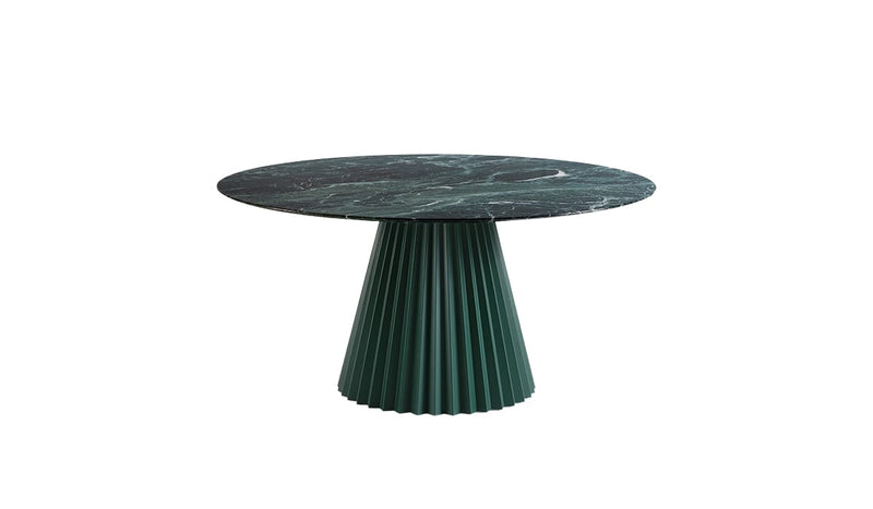 Table circulaire Plissé, plateau en marbre, ø150 cm