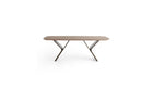 Metaverso Italian design dining table, in Canaletto walnut