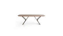 Metaverso Italian design dining table, in Canaletto walnut