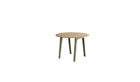 Table ronde New Modern, bois et acier vert kaki