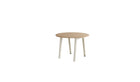 Table ronde New Modern, bois et acier blanc crème