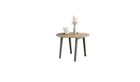 Table ronde New Modern, bois et acier gris eucalyptus