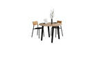 Table ronde New Modern, bois et acier noir graphite