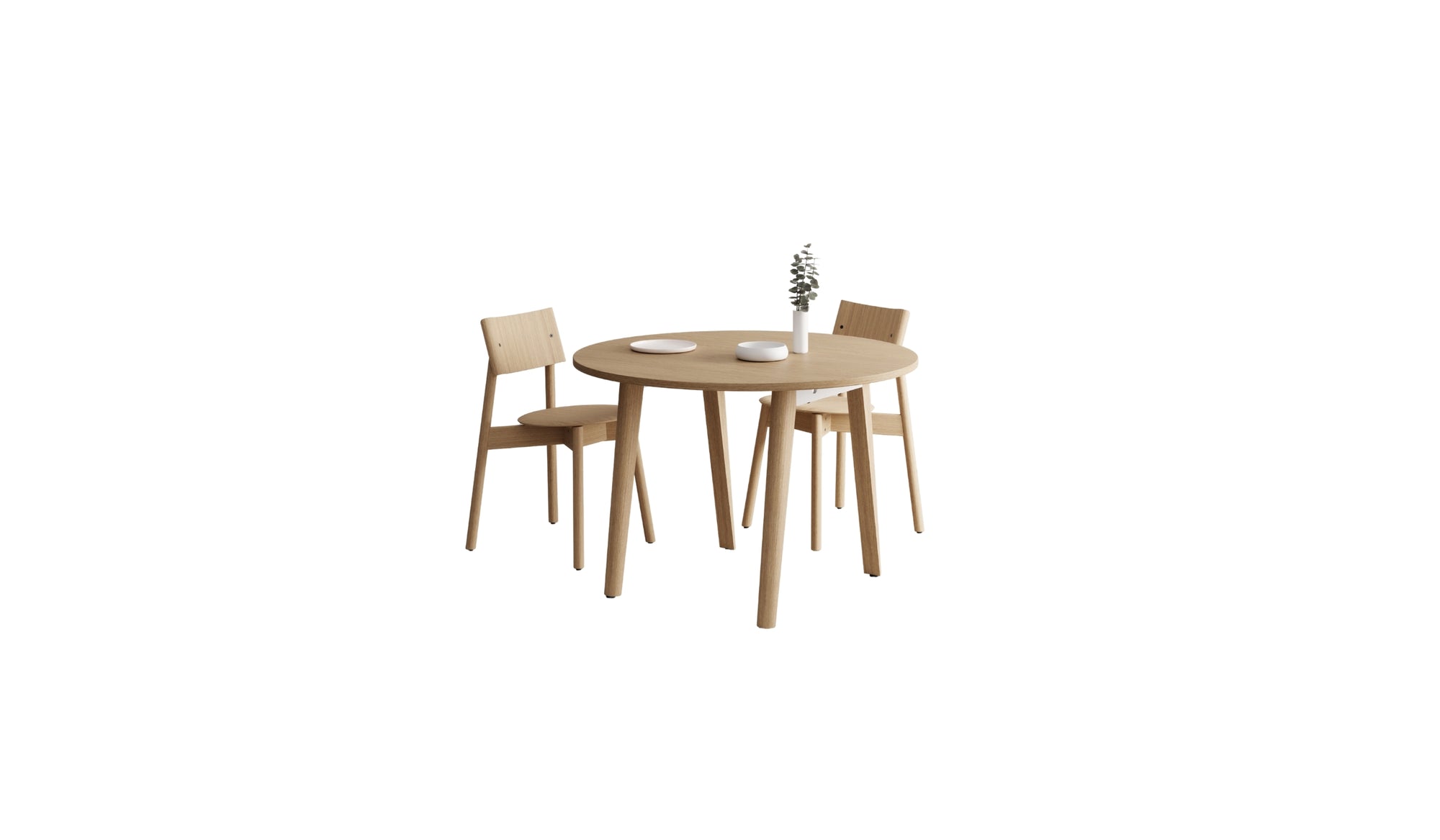 New Modern Full Wood round table, solid oak