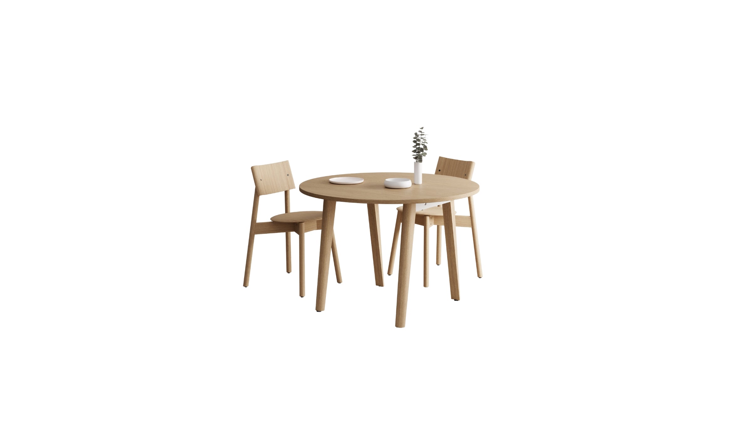 New Modern Full Wood round table, solid oak