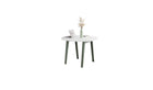 Table ronde New Modern, plastique recyclé blanc et acier noir graphite