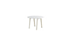 Table ronde New Modern, plastique recyclé blanc et acier blanc crème
