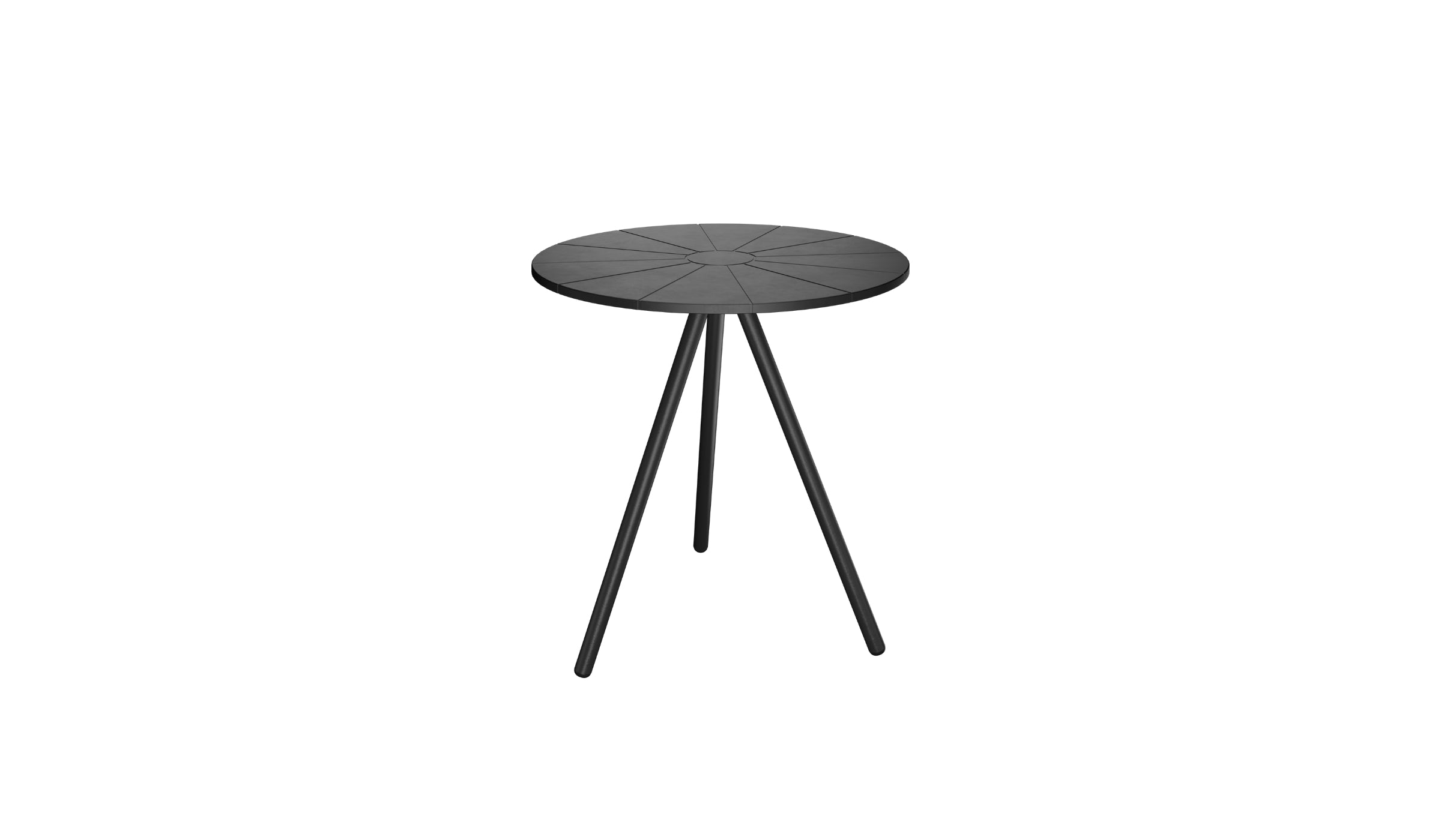Nami - Table de repas extérieure design en plastique recyclé, noir