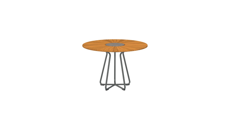 Table de repas outdoor-Circle - Table à manger extérieur en bambou, Ø 110cm--NOVINEA-HOUE