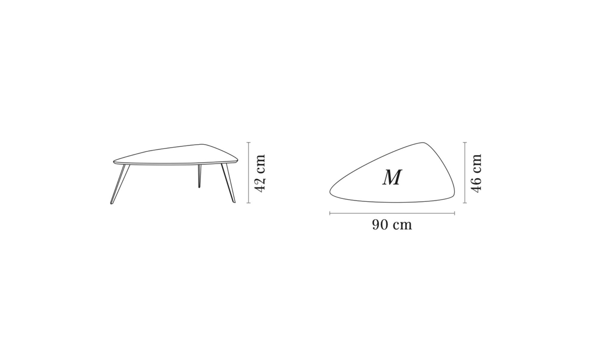 Table basse-366 - Table basse, M, chêne foncé--NOVINEA-366 CONCEPT