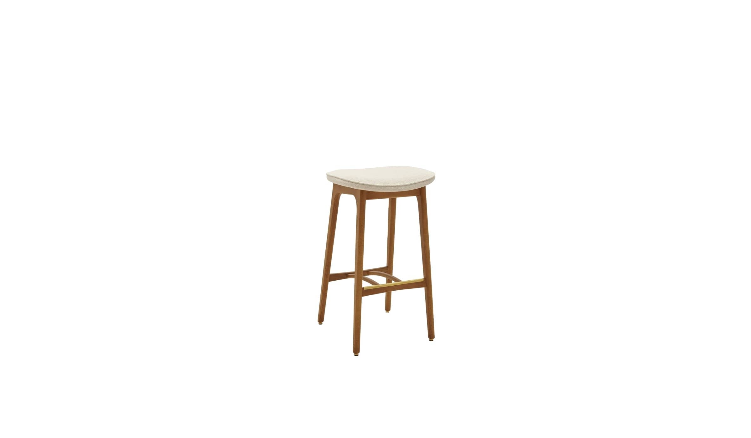 Tabouret de bar écoconçu 200-190 Basic, tissu bouclé beige