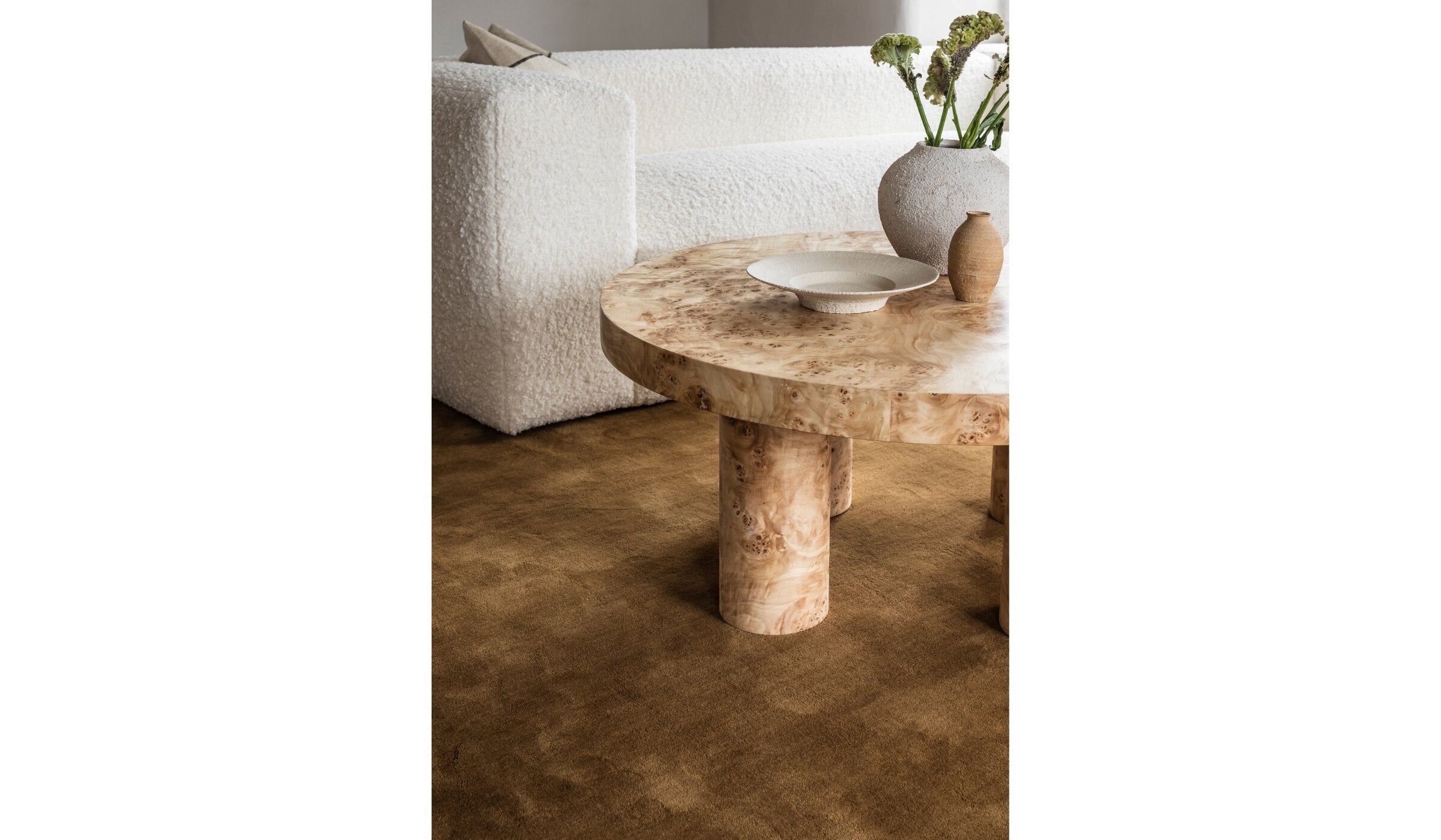 Tapis en laine Classid solid, ochre