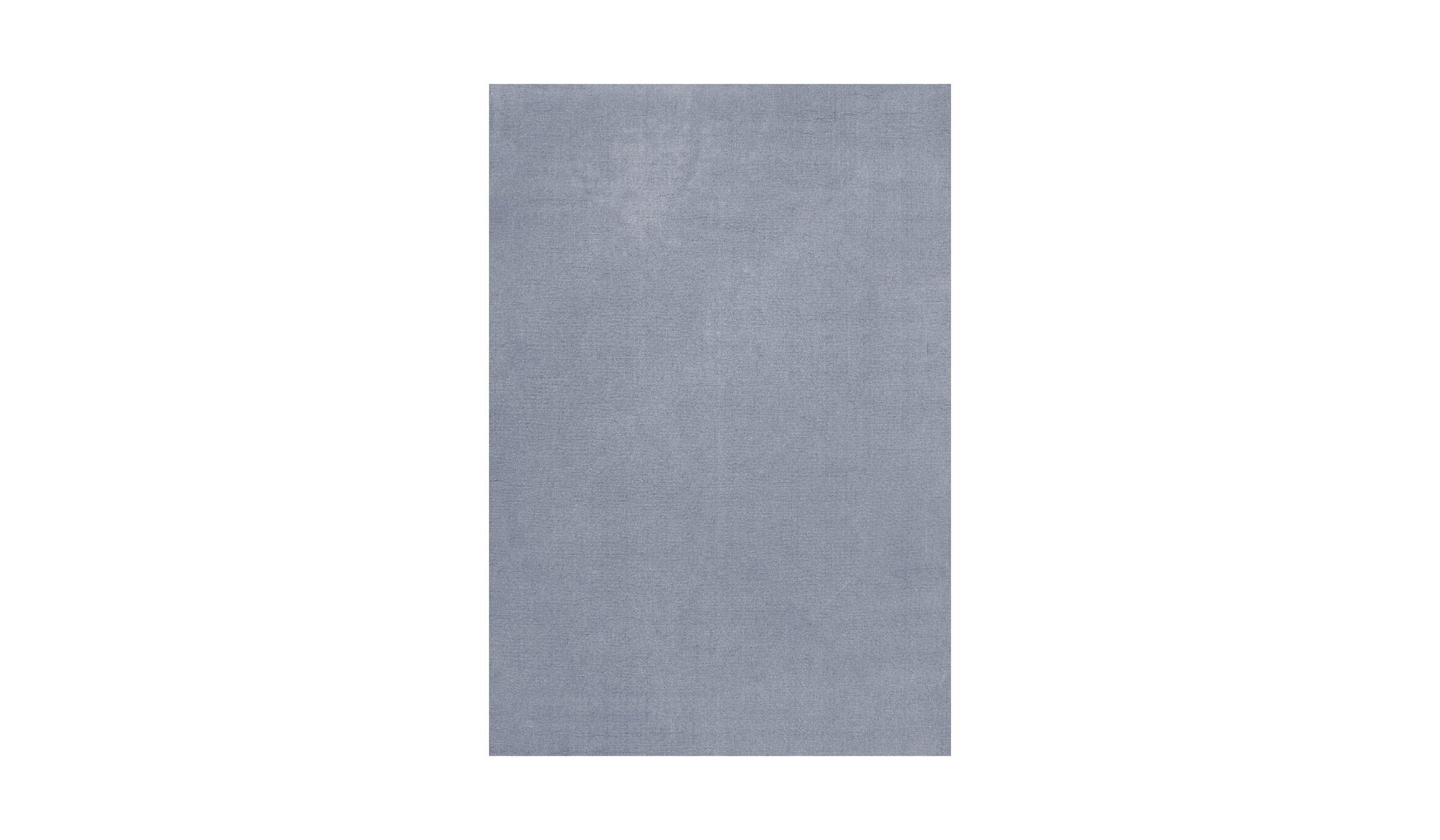 Classid solid wool rug, blue