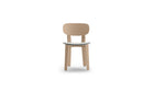 Chaise Triku, en bois massif et assise tapissée, gris