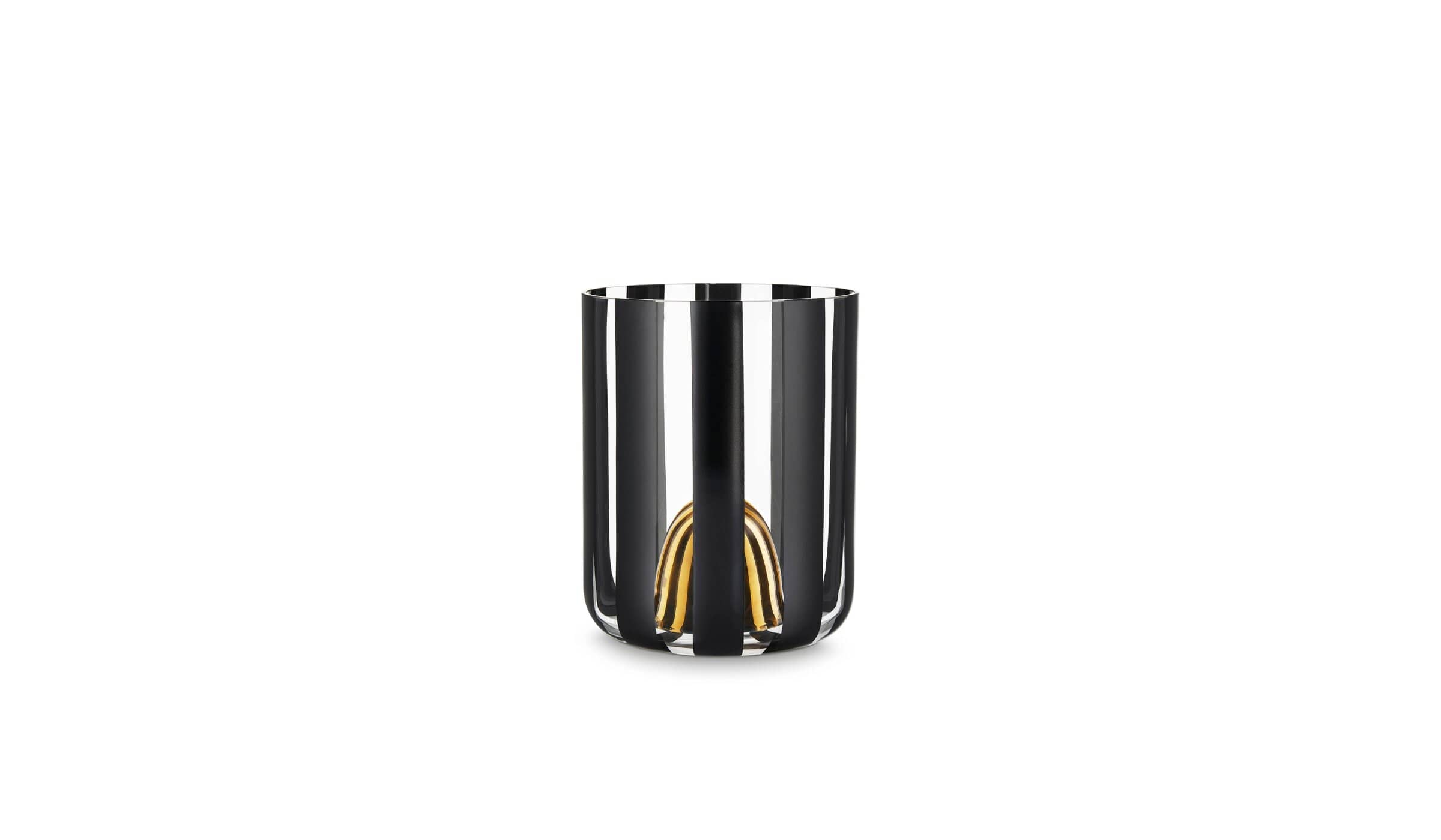 Festival Blown Glass Vase, Black