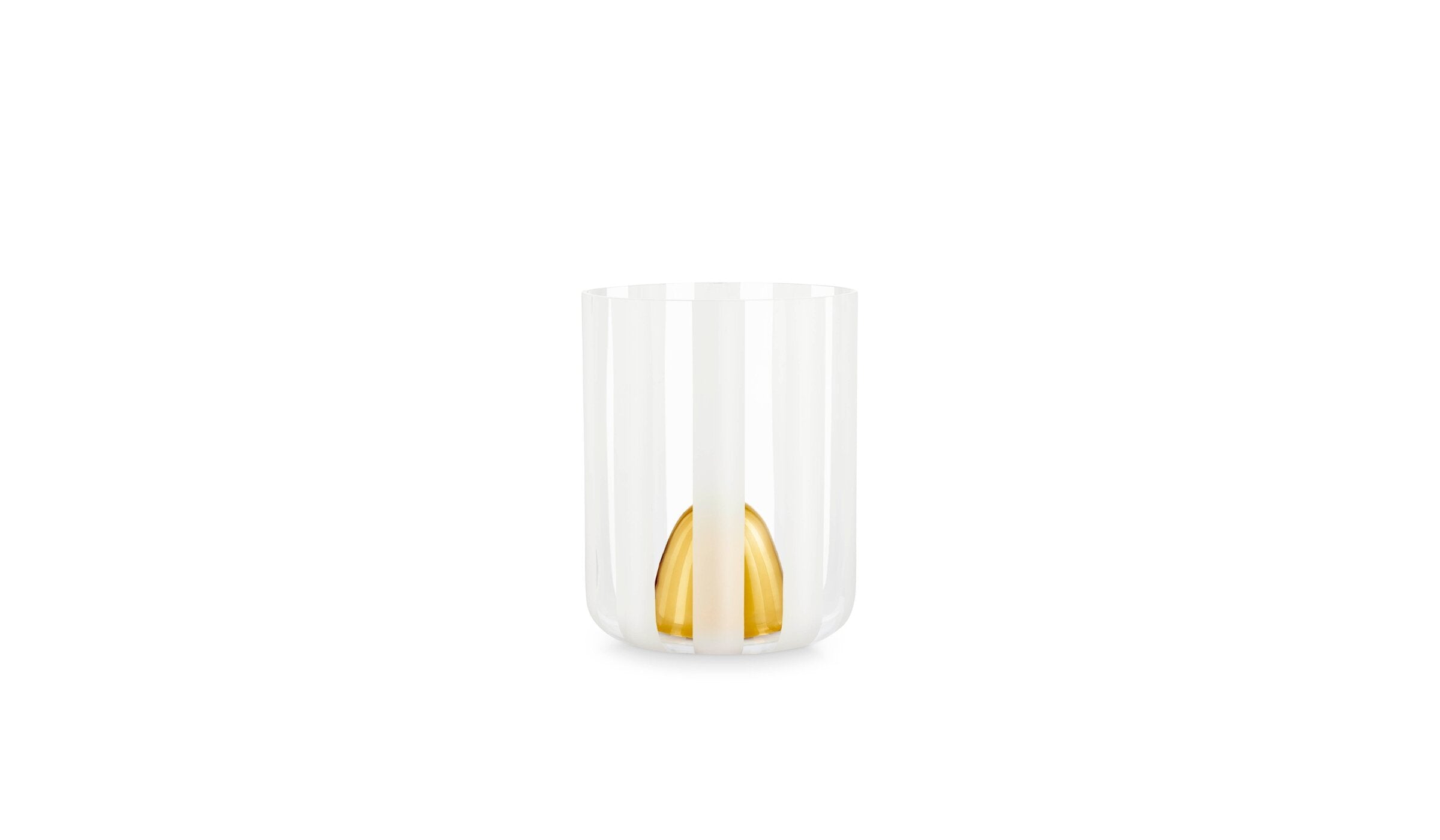 Festival Blown Glass Vase, White